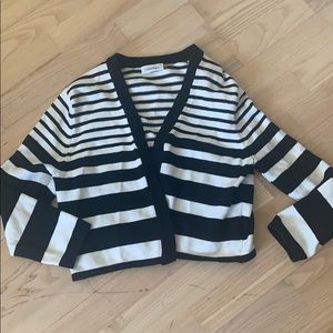 Cropped striped Calvin Klein cardigan